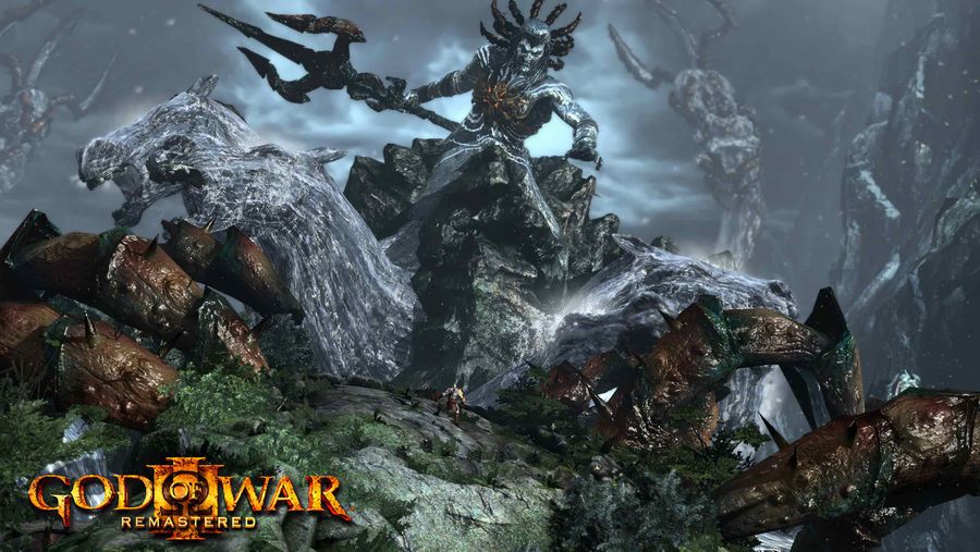 God of War 3 Remastered Kratos vs Poseidon