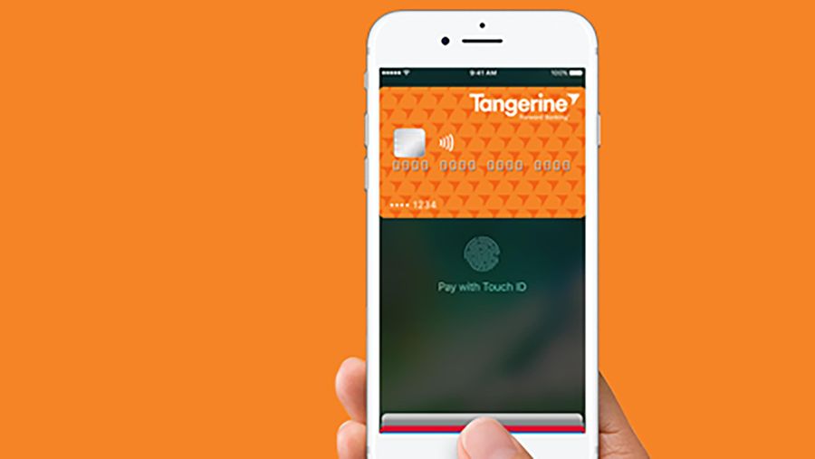 Tangerine Apple Pay on iPhone