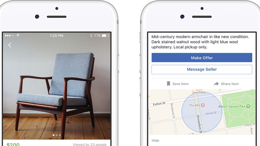 Facebook Marketplace on phone