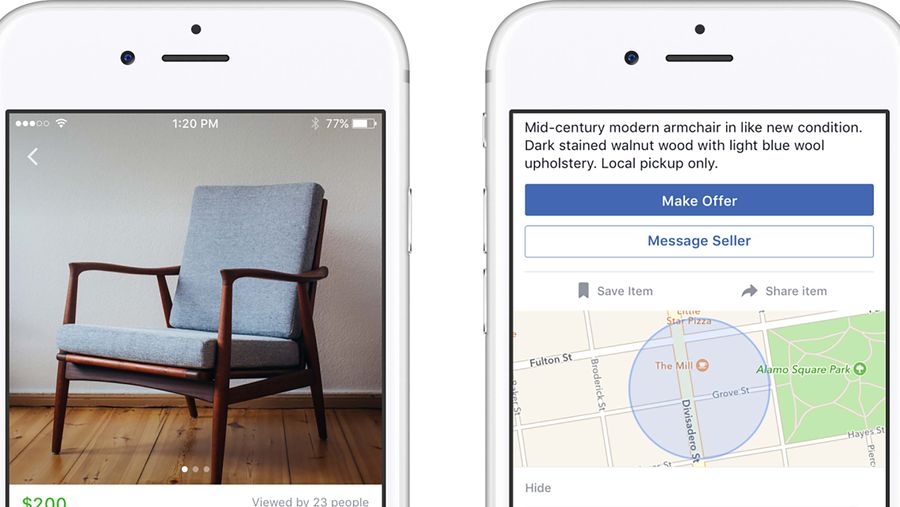 Facebook Marketplace on phone