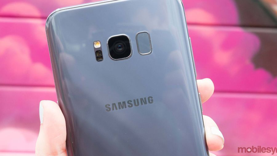Back of Galaxy S8 smartphone
