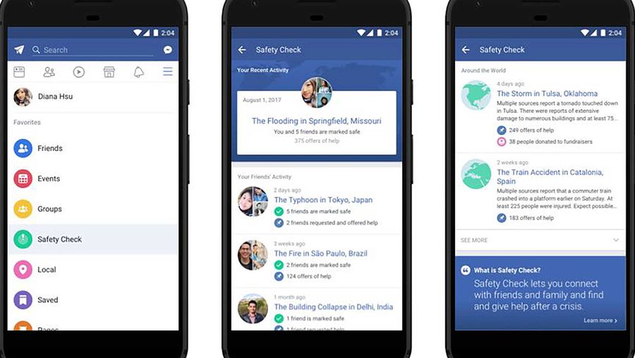 Facebook Safety Check
