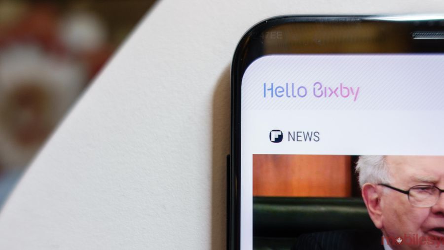 The Bixby homescreen
