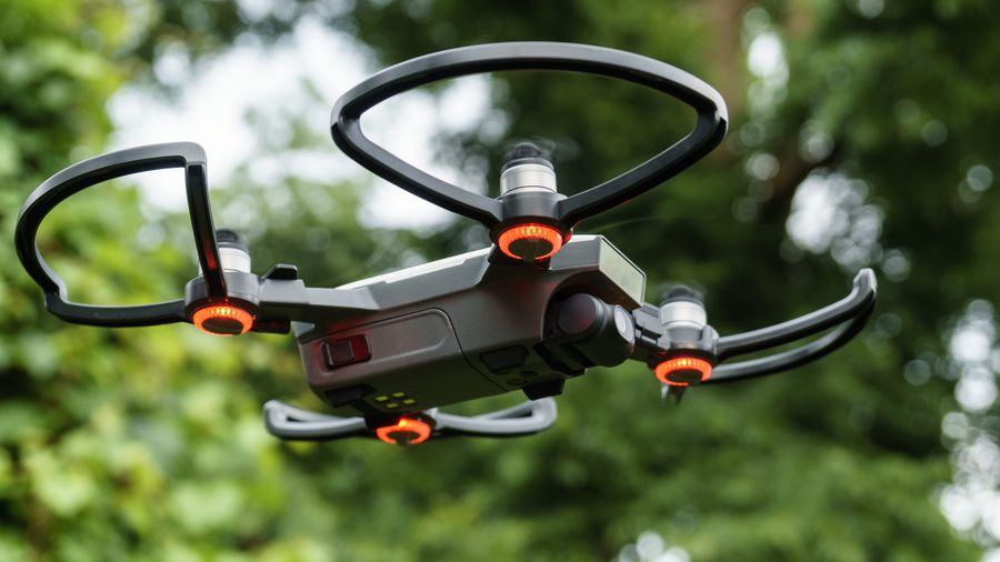 DJI Spark drone in flight