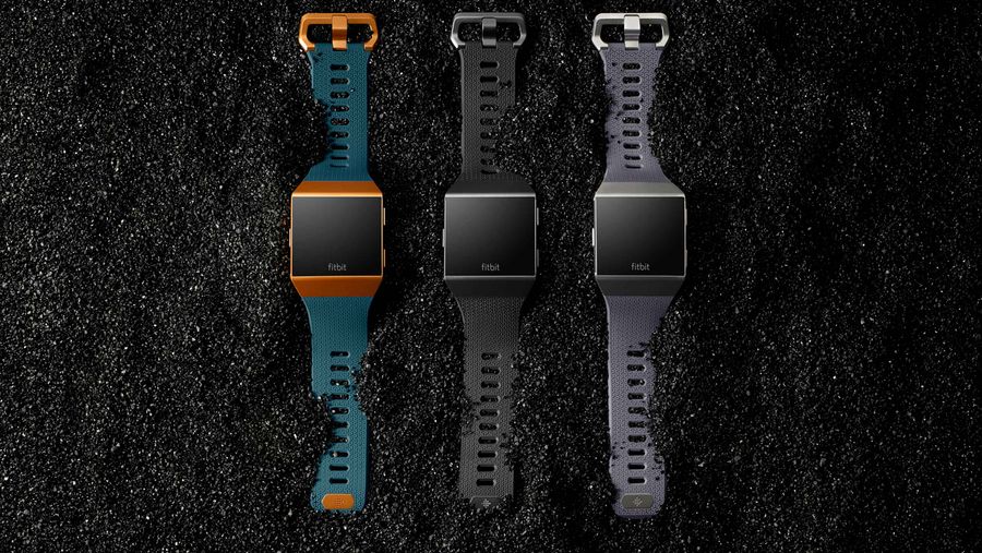 Fitbit's new Ionic smartwatch, in three different colours
