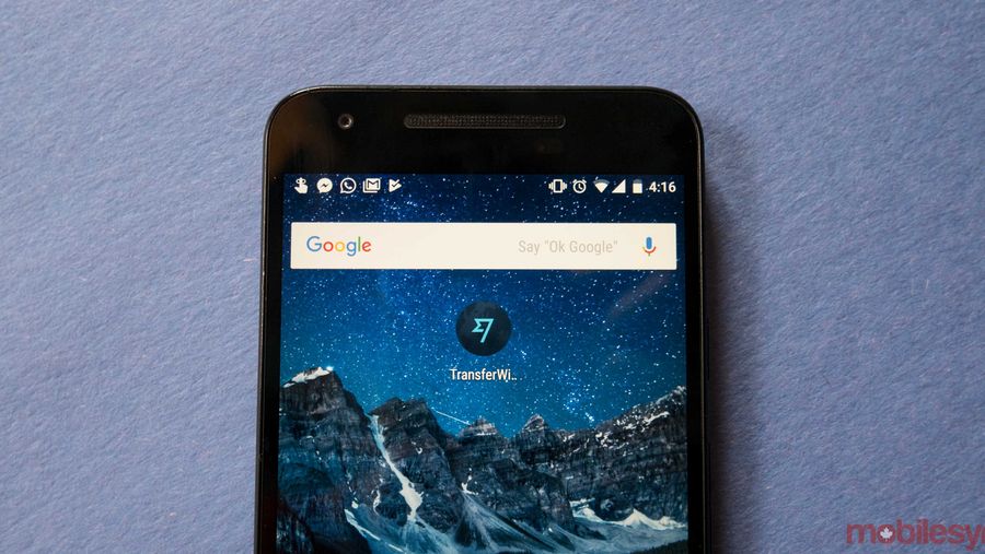 An image showing the TransferWise app on Android