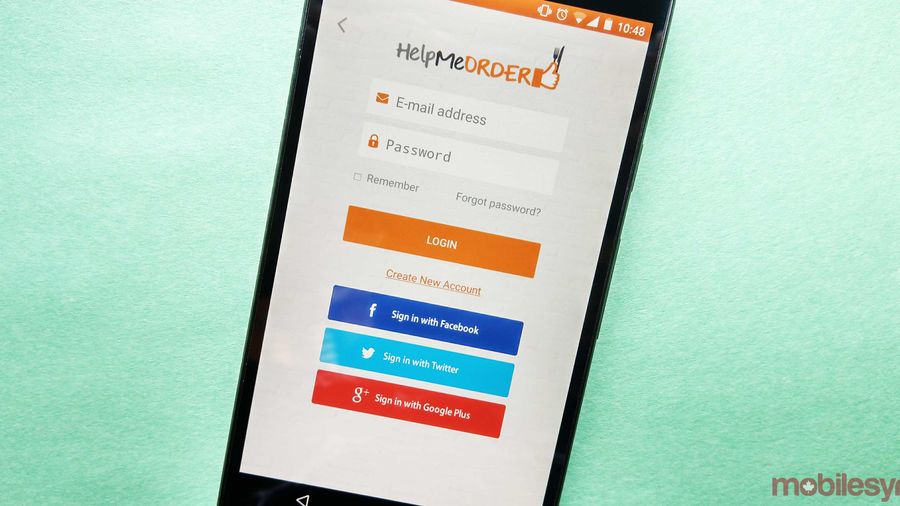An image showing HelpMeOrder's login page