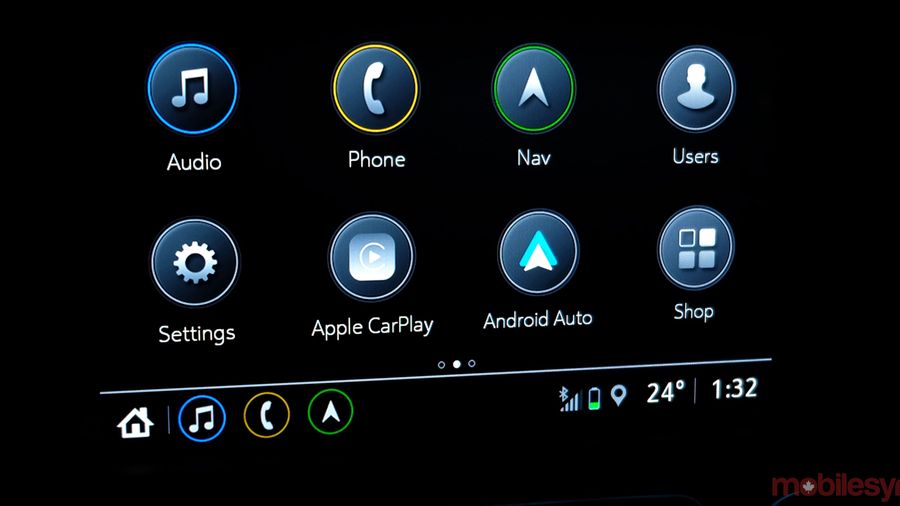 GMC Terrain infotainment menu