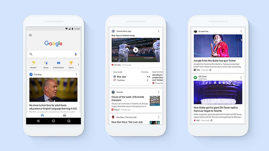 Google Feed example