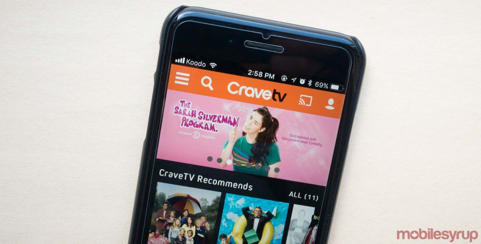 CraveTV header