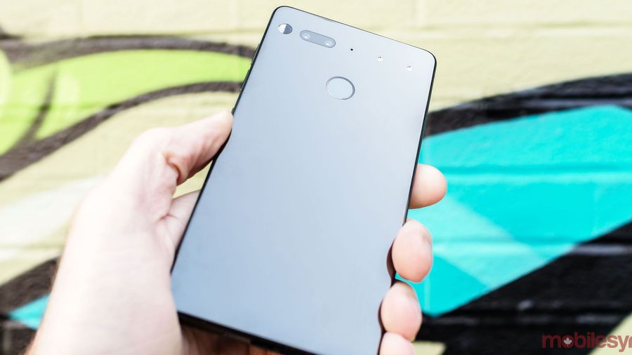 Back view of Essential Phone