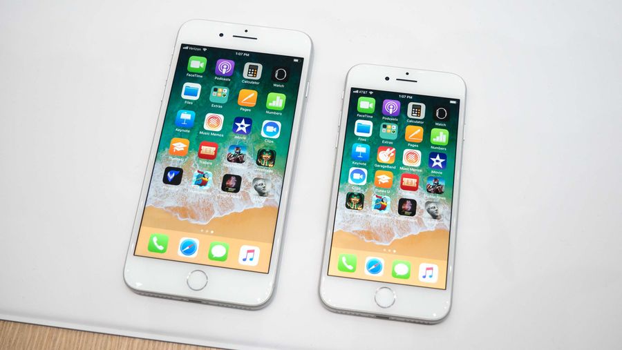 iPhone 8 and 8 Plus on table