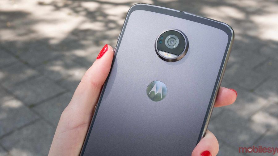 Back of Moto Z2 Play smartphone