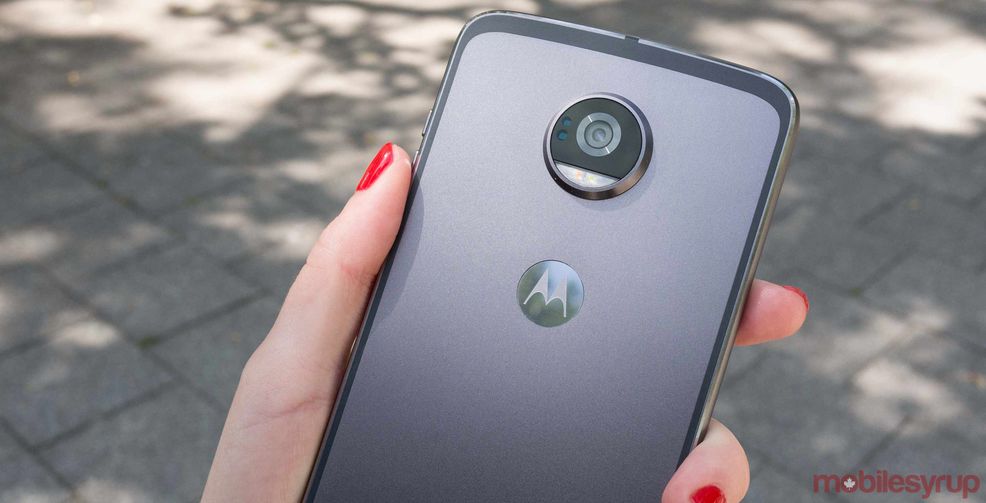 Back of Moto Z2 Play smartphone