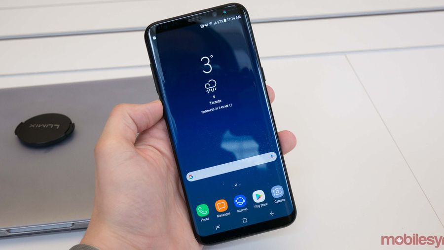 Samsung Galaxy S8 in hand
