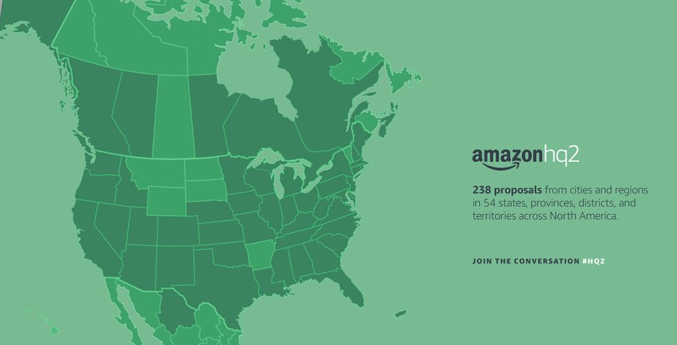 Amazon says it received 238 headquarter proposals