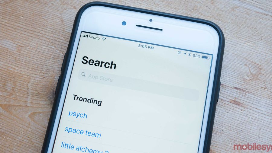 App Store search results