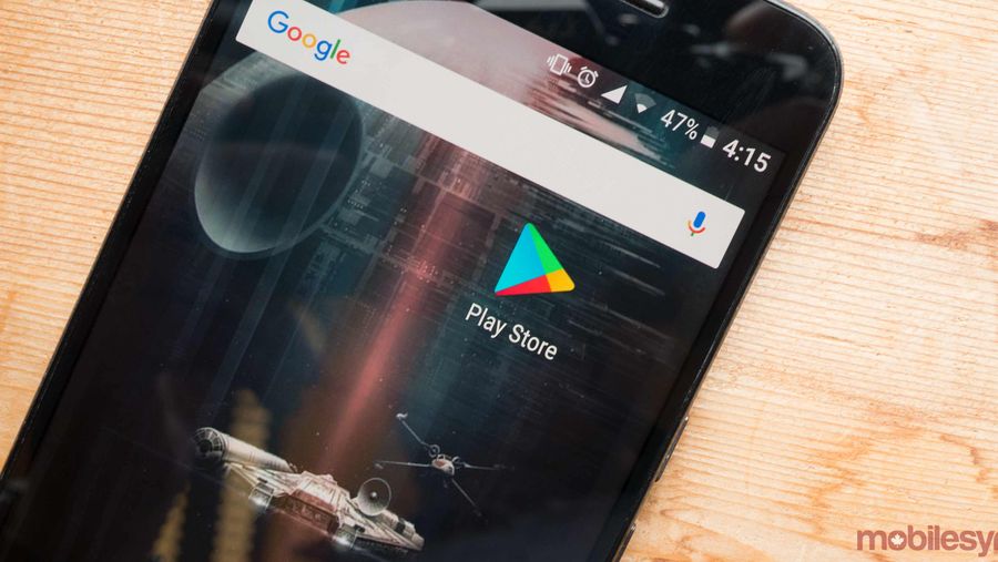 Google Play Store app on phone