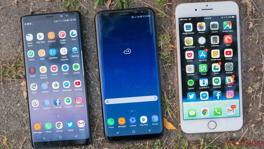 iPhone 8 vs Note 8 and S8