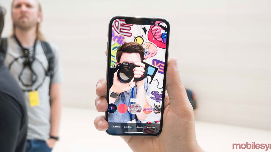 iphone x taking selfie