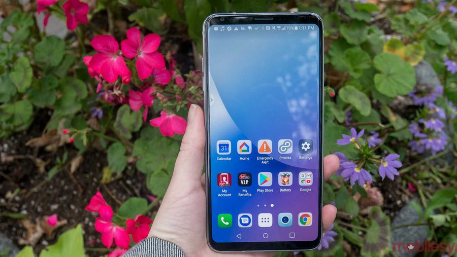 LG V30 Full screen header
