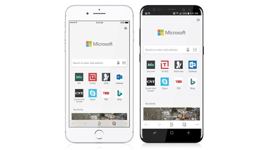 Microsoft Edge on iOS and Android