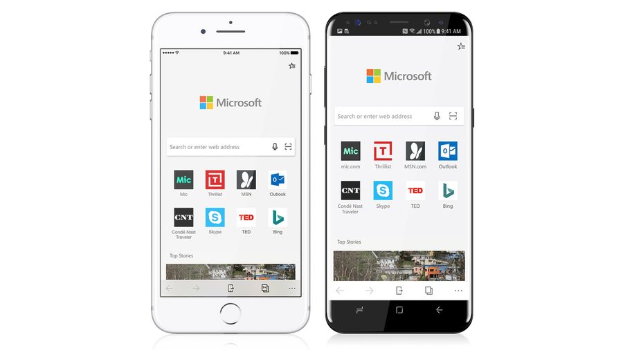 Microsoft Edge on iOS and Android