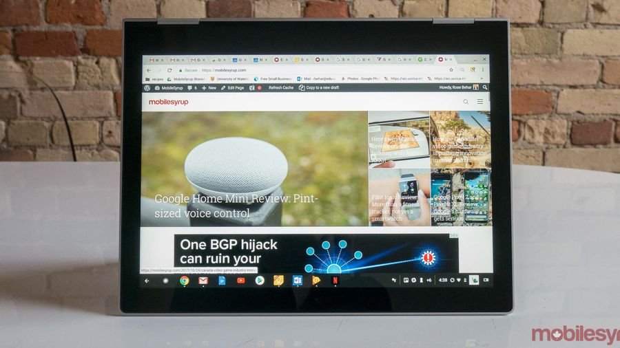 Pixelbook in entertainment mode