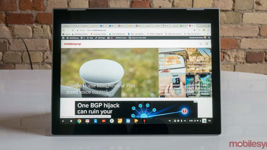 Pixelbook in entertainment mode