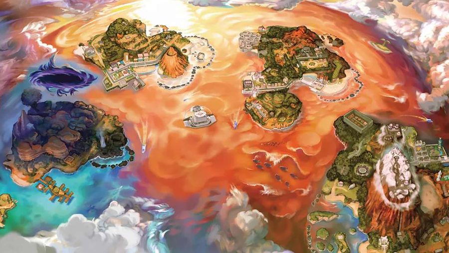 Pokemon Sun and Ultra Moon map of Alola