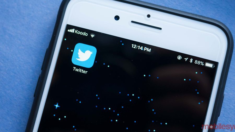 Twitter app on phone