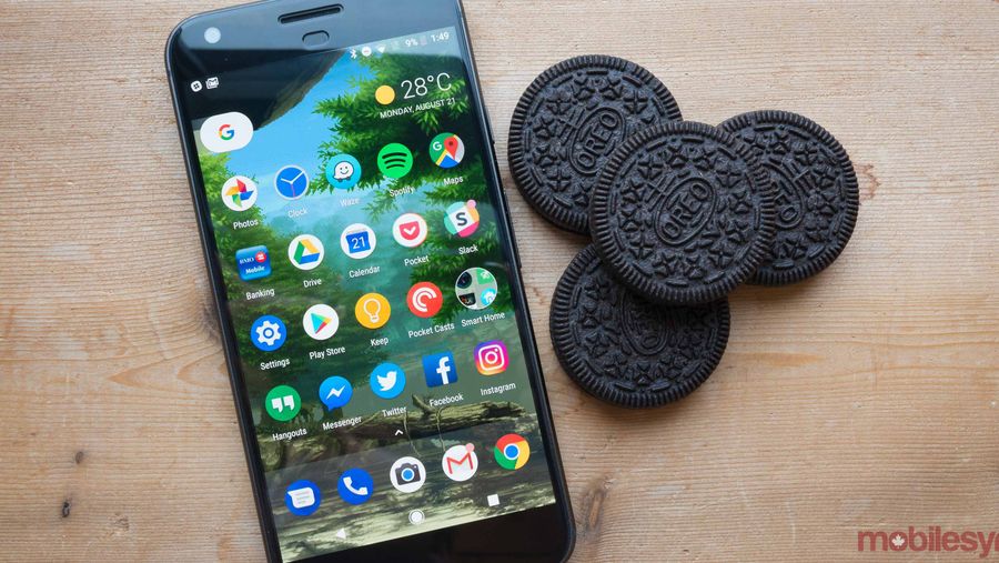 Android phone with Oreo cookies