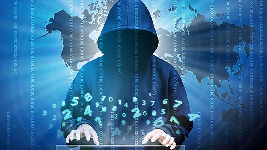 Man in hood cybercrime