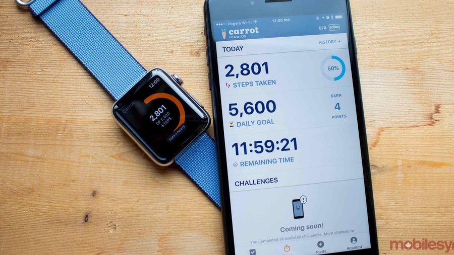 Carrot Rewards app on phone
