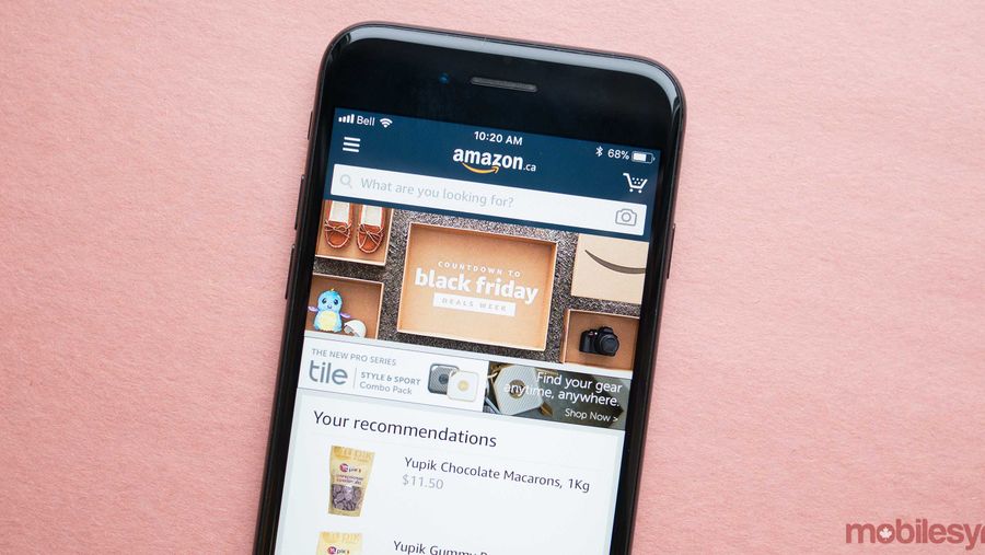 Amazon app on phone