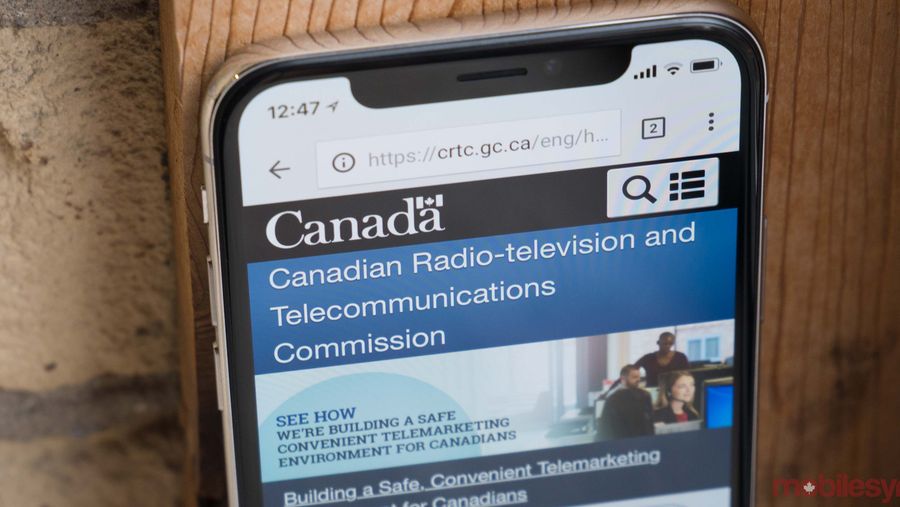 CRTC website on an iPhone X