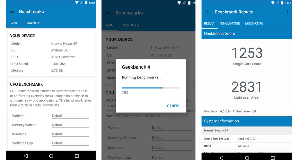 The Geekbench 4 Pro benchmarking app is currently free on Google Play
