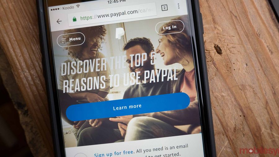 PayPal on phone