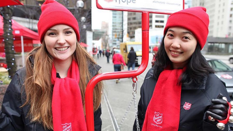 The Salvation Army kettle donations