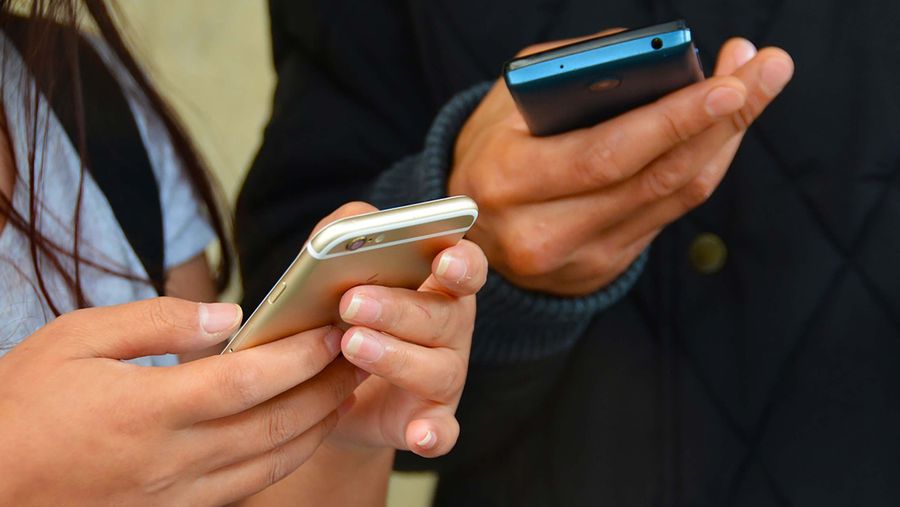 Texting on phones