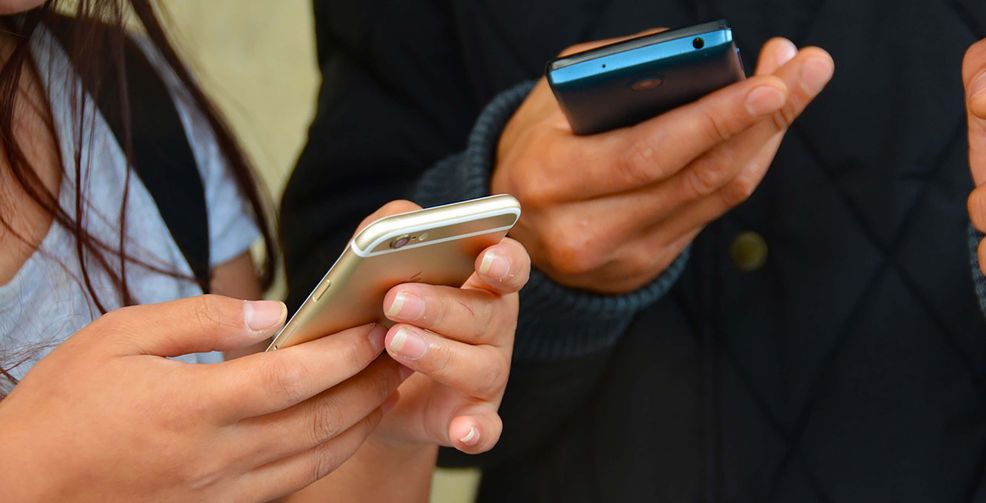 Texting on phones