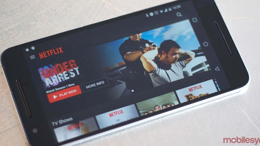Netflix app on Android