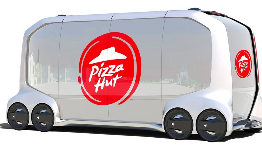 self-driving Pizza Hut car