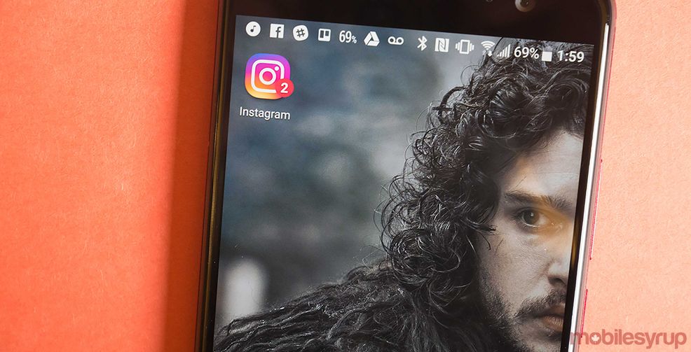 Instagram app on Android phone