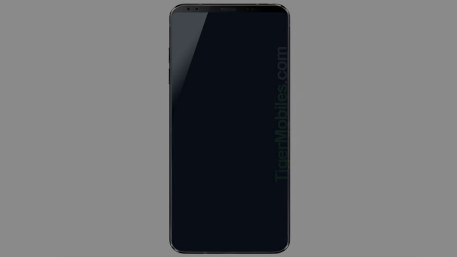 A leaked render of the upcoming LG G7