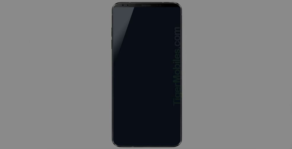 A leaked render of the upcoming LG G7