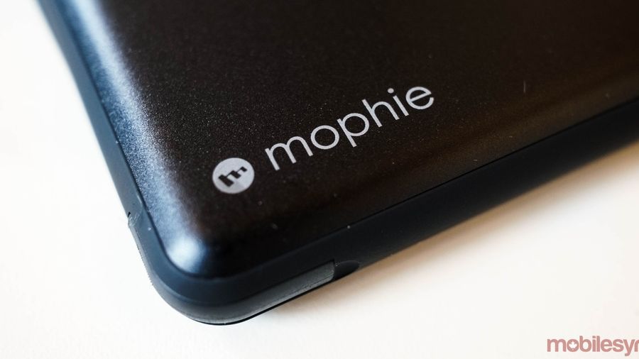 Close-up of Mophie Powerstation Plus power bank