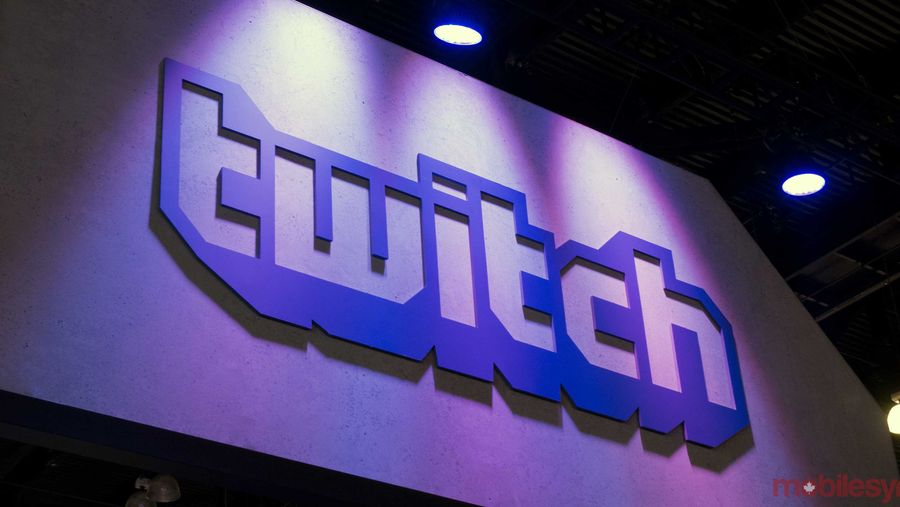 Twitch logo on wall