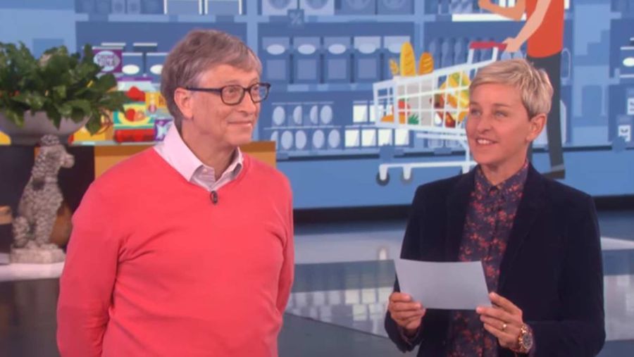 BIll Gates with Ellen DeGneres