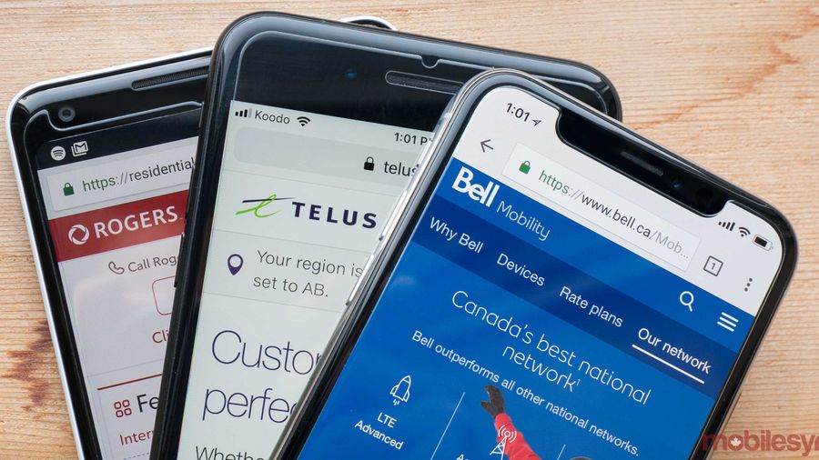 Bell Telus and Rogers
